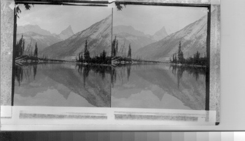 Mt. Edith's Crest Reflected in the Placid Bow River near Banff, Canada