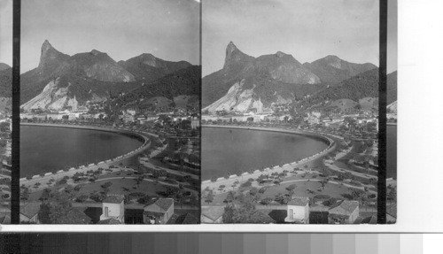 Avenida Biena Mar from Mt. Castella Corcovado in distance, Rio de Janeiro, Brazil