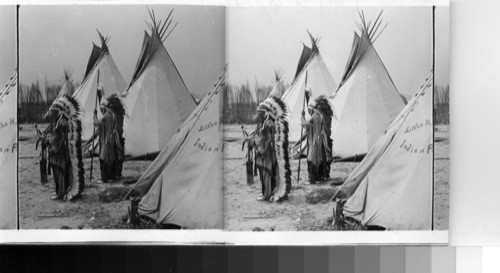 Indians and Teepees. St. Louis World's Fair, Missouri