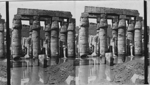 The Portico of Ramses II of Great Peristyle Court of Luxor Temple, Egypt