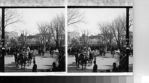 Carriage of Prince Henry and his party arriving at the White house. February 24, 1902. Washington, D.C