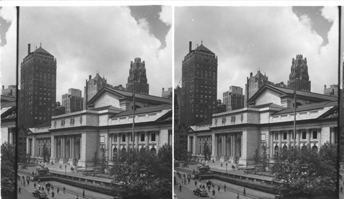 Carnegie Library, 42nd Street & Fifth Ave., New York City. N.Y. Public Library, N.Y.C