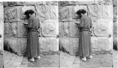 Jew at Wailing Place, Jerusalem, Palestine