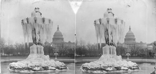 Bartholdi Fountain at the Capitol in Winter