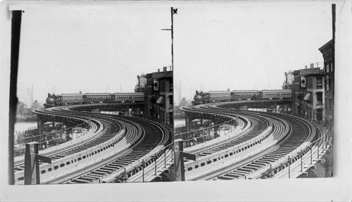 Coentie's Slip, Elevated Railroad, New York City