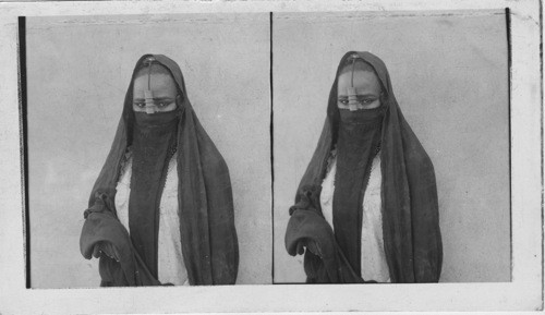 Portrait of Mohammedan woman with Headdress, Cairo, Egypt