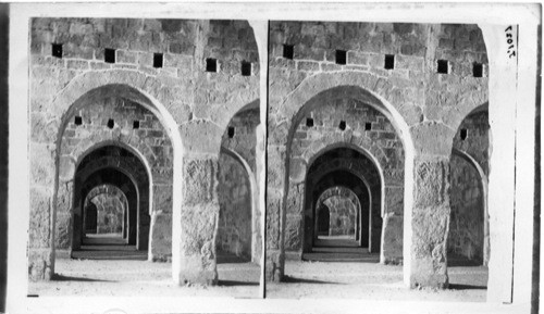 Interior of Solomons Great Subtarranean Stables Jerusalem