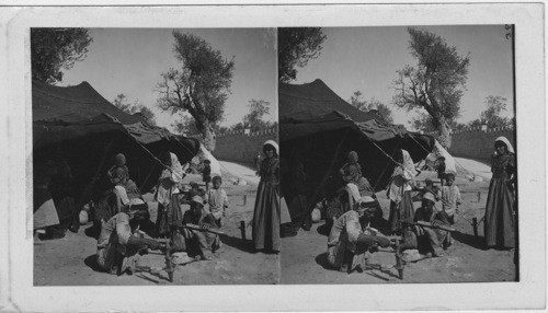 Gypsy Camp and Blacksmith Shop, Just outside the walls of Jerusalem