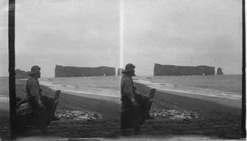 Perce' Rocks on the Gaspe Coast, Can. Quebec