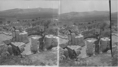 Plain of Mukhua from the entrance to Jacob’s well. Palestine