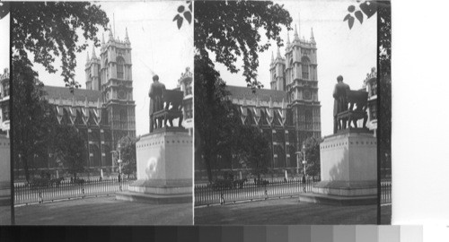 Westminister Abbey from Lincoln's Statue. London, Eng