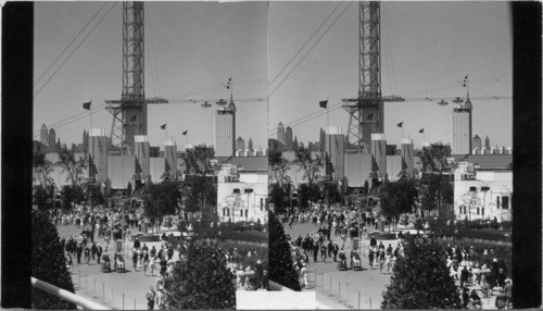 General Exhibit Buildings from Balcony of Firestone Bldg., A Century of Progress, 1933