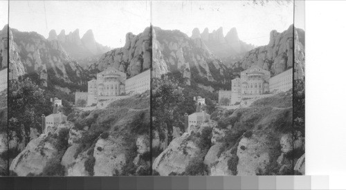 Monastery of Montserrat, late afternoon. Spain