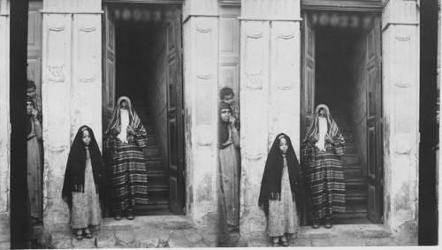 Egyptian Women in doorway. Egypt