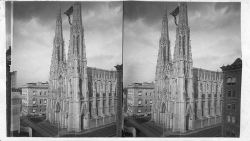 St. Patrick's R.C. Church, the grandest church edifice in America. Fifth Ave. & 50th St. (Think new bldgs. makes obsolete.)