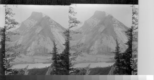 Mt. Rundle (9,798 feet) one of giants of the Canadian Rockies. Banff. Alberta. Canada