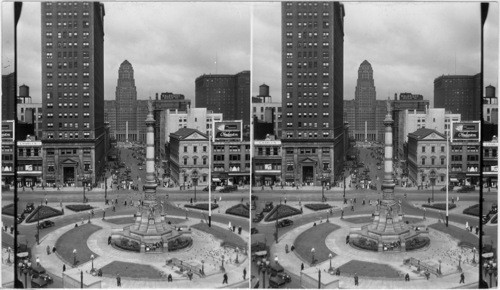 Lafayette Square, McKinley Monument, and City Hall from Public Library, Buffalo, N.Y