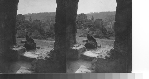 A portion of the ruined fortress of Les Baux. France