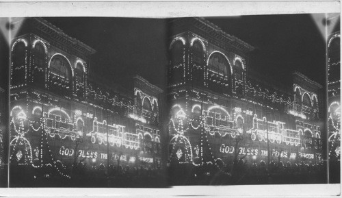 Prince of Wales, India, “Carnival of Light,” Illuminations at East India Railway Offices, Calcutta - India