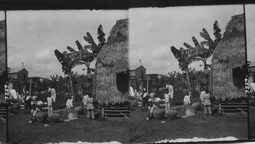 A Typical Village Scene In The Philippine Islands