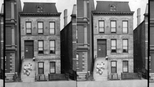 O'Leary Home, 558 De Koven St. where the big fire started. Chicago, Ill