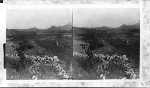 View From San Pablo, Where Panama R.R. Crosses Canal Prism, Chagres River at Left, Panama