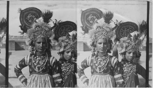 Dancing boys representing Hindu Gods in the Temple India