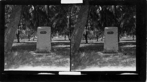 San Jacinto Battlegrounds. This monument marks the location of Santa Anna camp which is located about a mi. & a half east of Buffalo Bayou & about 200 yd. back of where you now stand to the spot where Col. Sam Houston's horse was shot out from under him, resulting in a broken ankle. Located about half way between this monument and that of Houston's camp has been constructed an artificial cake in the shape of the map of Texas. #15