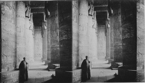 Colonnade, Temple of Ramses III, Medinet Habu, Thebes, Egypt