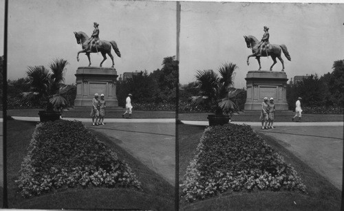 Thomas Ball's Equestrian Statue of Washington, Boston, Mass