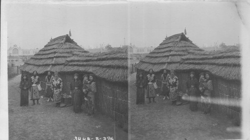 Aborigines of Japan. The Ainu group and their quaint home. Louisiana Purchase Exposition