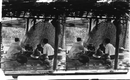 Kitchen of a native home in the Philippine Islands