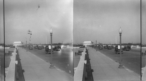 Lincoln Memorial from the Memorial Bridge. Wash. D.C