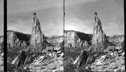 Looking west to Independence Monument, Colo. Same subject as in (48072 Box 47-10) from a different stand point. In the Colorado National Monument" near Grand Junction, Colo