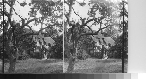 Ann Hathaway's cottage from orchard. Shottery, Eng