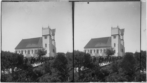 Pres. Harding & Party return from Metlakatla Christian Church. Alaska