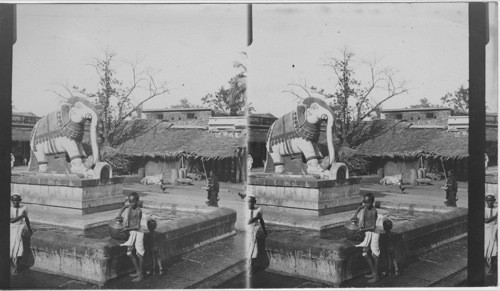 Elephant Fountain, Madura, South India