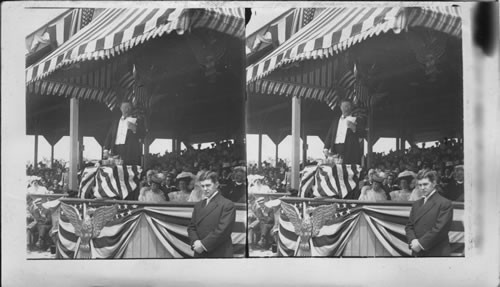 President Roosevelt Speaking at Jamestown Exposition, Georgia Day, June 26, 1907. VA