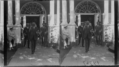 Pres. and Mrs. Harding visit US Veterans Hospital for TB Patients at Helena, Montana