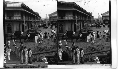 Rosario Street and Binondo Church from the Pasig River, Manila, Philippine Islands