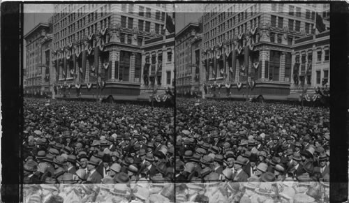 A Surging Sea of Humanity - Canal St. during the Mardi Gras. New Orleans, La