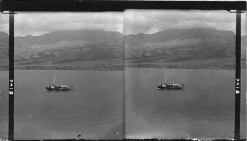 At St. Pierre, Martinique - one of the steam launches of the "Prinzessin" carrying passengers ashore