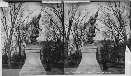 "Columbus Statue" in Central Park. N.Y