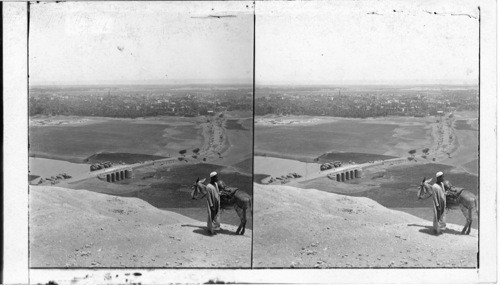 Assiut, the largest city of Upper Egypt, see from the cliffs at the West, Egypt