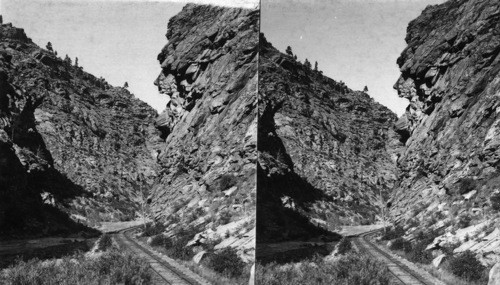 Profile Rock - Down by Nature. The Master Sculpture, Clear Creek Canyon, Colo. OK [Neg Destroyed by Brigandi 10/29/86 RM]