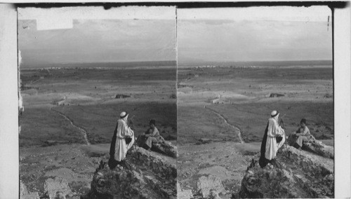 Plain of the Jericho? Jordan, southeast from the ruins of ancient Jericho. Palestine