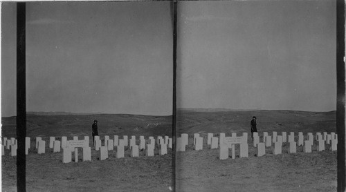 Custer hill top, National Cemetery, Fetterman massacre. Montana