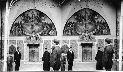 Entrance to Syrian church, Jerusalem Palestine. Church of the Holy Sepulchre (?)