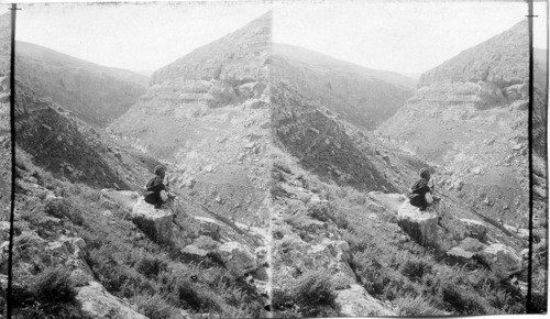 In the Gorge of Michmash. Palestine