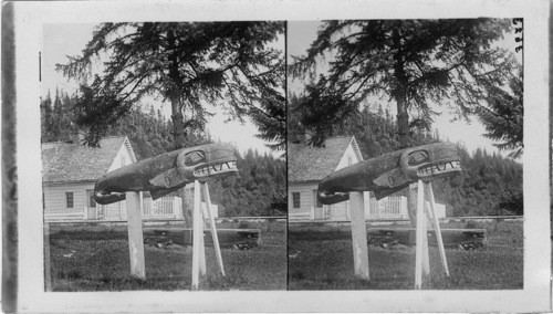 Whale totem at Ft. Wrangell, Alaska